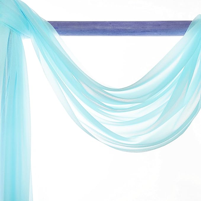 VDS Pack of 1 Panel Wedding Arch Draping Fabric Sheer Chiffon Fabric Drapery - Image 4