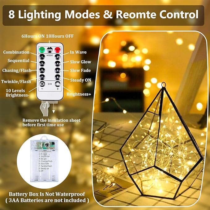 4-Pack Fairy Lights Battery Operated - Image 3