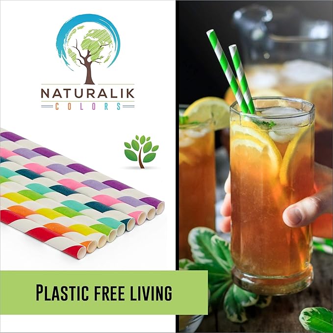 300-Pack Multi-Color Extra Durable Paper Straws - Image 5