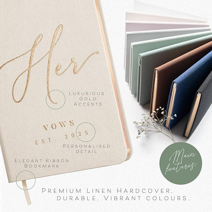 Custom 2025 Vow Books His & Hers - Image 4