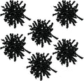 6 Inch Black Curly Bows for Gift Wrapping Set of 6, Self Adhesive Bows Black by LIZLOVESS