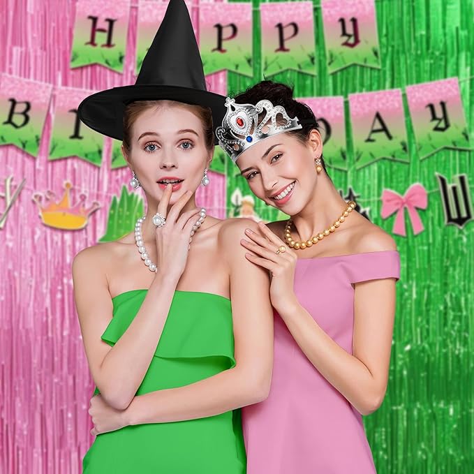 Tlswshsy 18 Pcs Princess Crowns and Witch Hats Set, Witches and Princess Party - Image 5