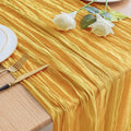 Asee'm Cheesecloth Table Runner 120 Inches Long Gold Boho Gauze Cheese Cloth by Aseem
