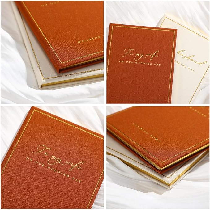 2 Pcs Wedding Vow Books His and Her to Husband Wife Wedding Must Have Registry - Image 6