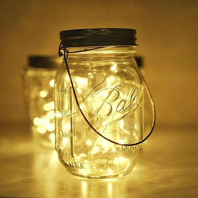 Solar Mason Jar Lights, 12 Pack 30 LED Waterproof Lid Light - Image 5