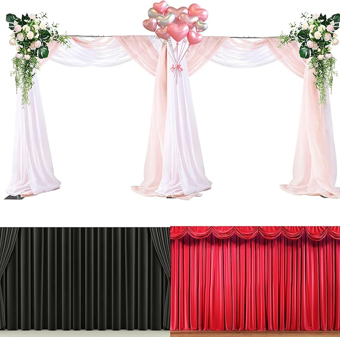 20ft x 10ft Adjustable Telescopic Heavy Duty Portable Pipe and Drape Backdrop - Image 6
