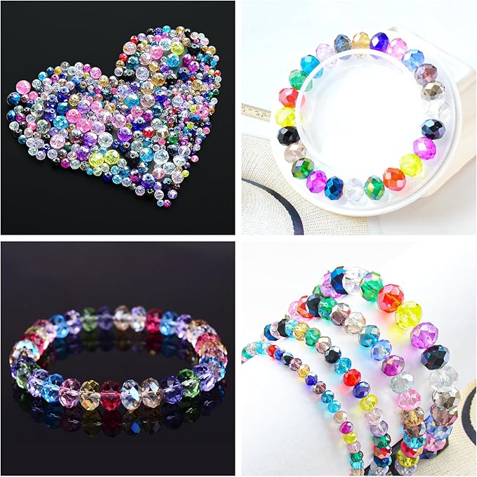 220Pcs Colors Random 10mm Crystal Glass Beads - Image 5