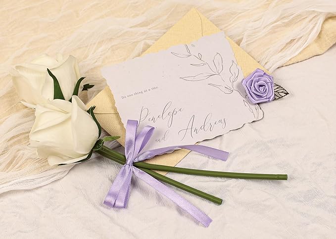 Lavender Satin Ribbon 3/8 inch X Continuous 50 Yards, Single Face Polyester - Image 6