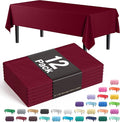 Party Solids Pack of 12 Premium Plastic Tablecloth 54 Inch x 108 Inch Rectangle by Exquisite