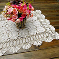 Cotton Handmade Crochet lace Table Runners Rectangular Tablecloth Doilies Doily by Unknown