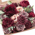 Floroom Burgundy Mauve Artificial Flowers Marsala Fake Roses Peonies and by Floroom
