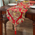 Embroidered Jacquard Elegant Table Runners 72 inches Long Chenille by HeMiaor