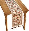 ISAENNE Designer Elegant Linen Table Runner 71 Inches Long, Vintage Orange by Isaennehomedecoration