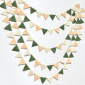 Sage Green Party Decorations Olive Green Tan Brown Cream Felt Hanging Triangle by pinkblume