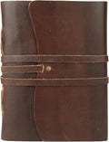 Dark Tan Leather Journal 8x6 | Handmade Vintage Notebook by KomalC