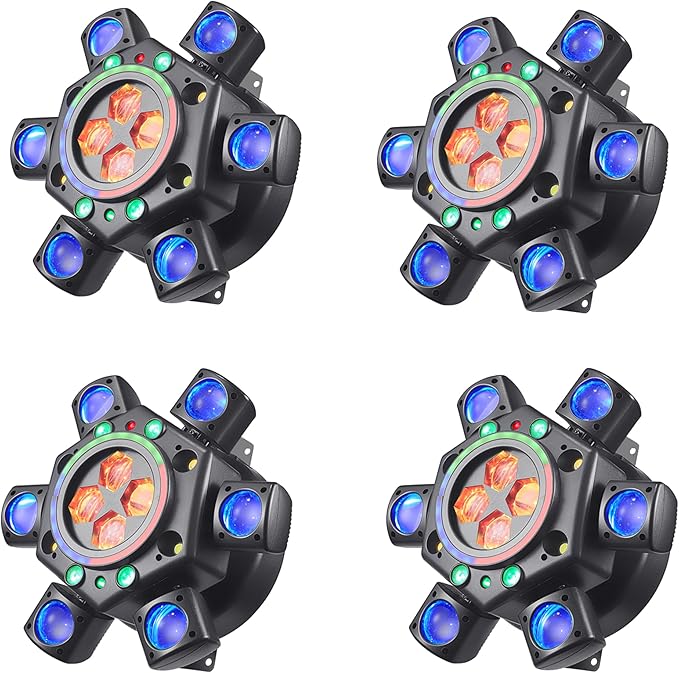 Moving Head Dj Lights for Parties, 180W LED RGBW 6 Arms by GNCNSHK