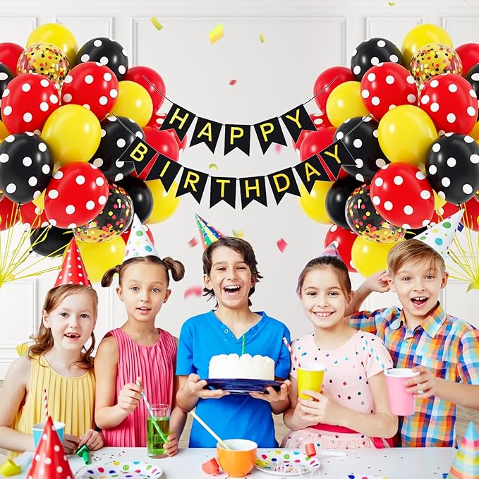 60pcs Red and Yellow Balloons 12inch - Image 5