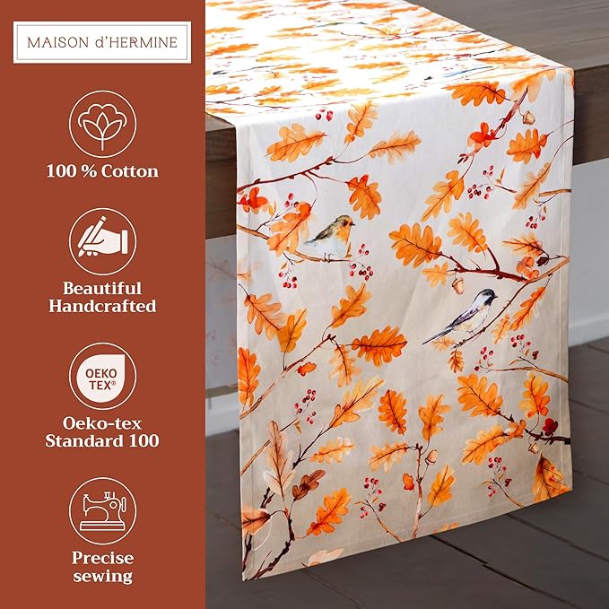 Maison d' Hermine Table Runner 100% Cotton Single Layer Table Runners 108 - Image 2