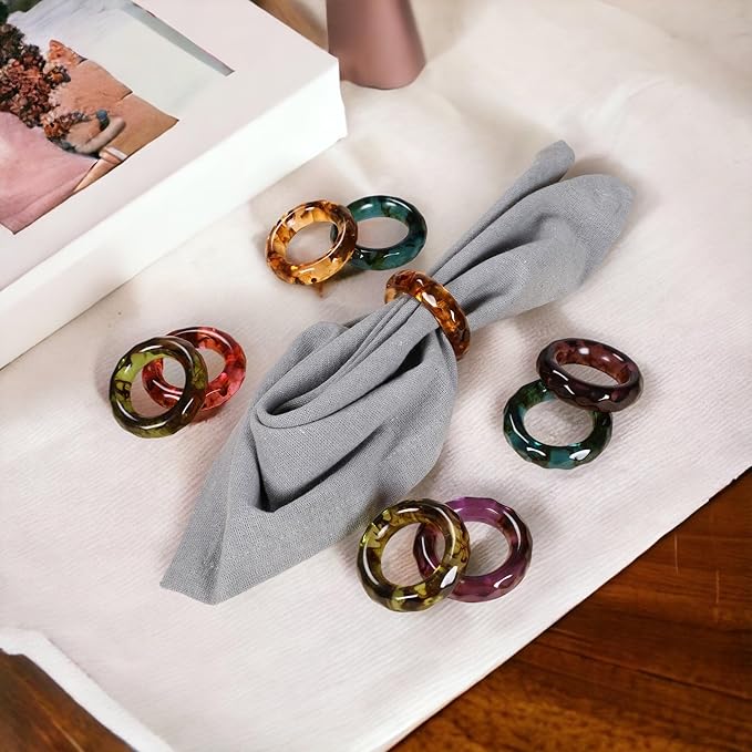 Spring Pastel Epoxy Napkin Rings - Image 6