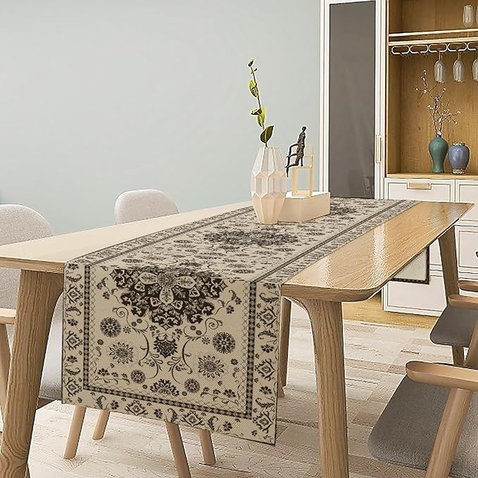 Boho Vintage Elegant Table Runner Farmhouse - Image 2