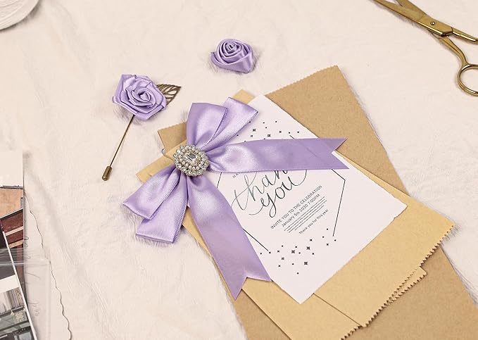 Lavender Satin Ribbon 1 inch X Continuous 100 Yards, Single Face Polyester - Image 5