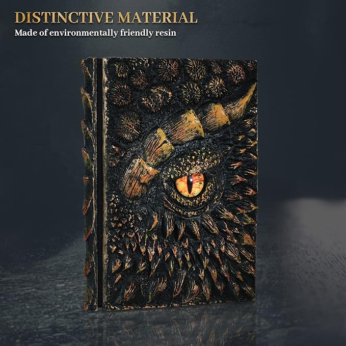 molshine A5 3D Dragon Embossed Journal, Resin Engraving Notebook, Retro Diary - Image 3