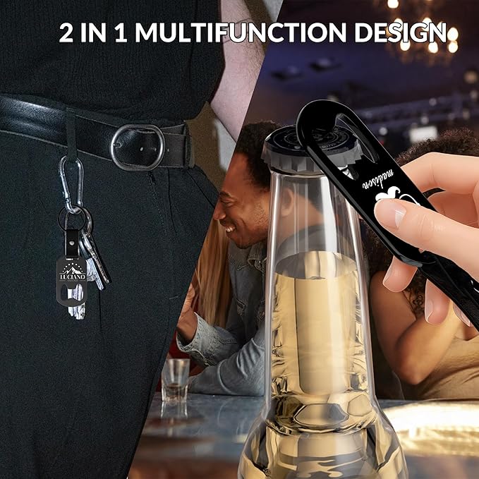 2 in 1 Personalized Bottle Openers Keychains Bulk, Pack 5-100 Flat Metal Custom - Image 3