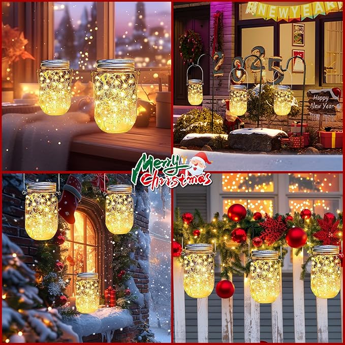 12 Pack Solar Mason Jar Lid Lights - Image 2