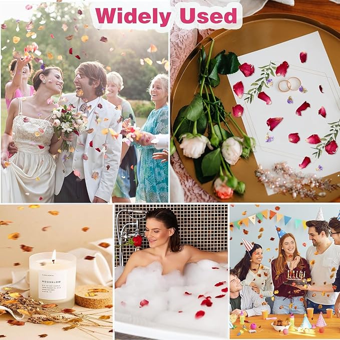 20 Pack Prefilled Confetti Packets, Biodegradable Flower Petals, Real Dried - Image 7