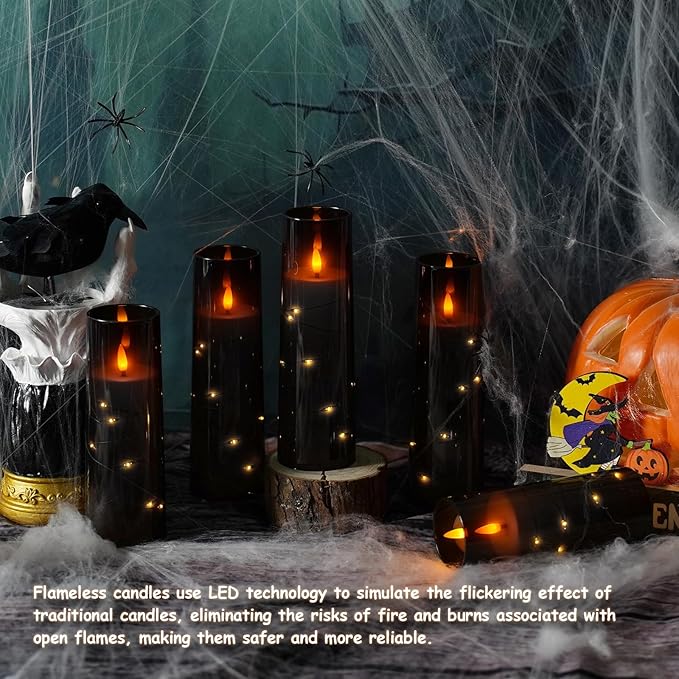 Flickering Flameless LED Candles, Acrylic LED Pillar Candles - Image 6
