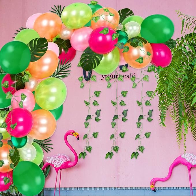 FEPITO 124Pcs Tropical Balloons Garland Kit - Image 7