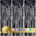TONIFUL 3Pcs Black Door Streamers, New Year, Bachelorette, Graduation Party by TONIFUL