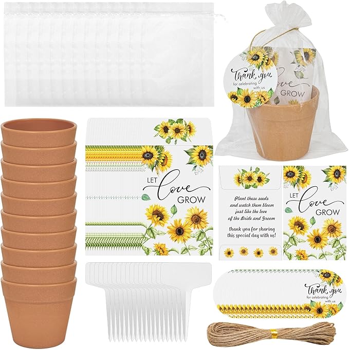 Cinrobiye 50 Sets Let Love Grow Wedding Favors by Cinrobiye
