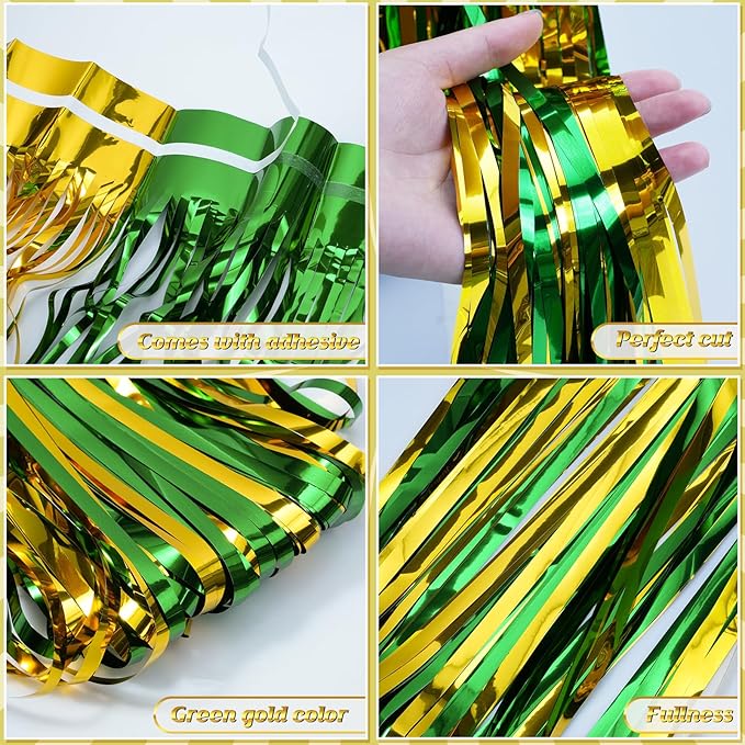 3Pack 3.3Ft x 6.6Ft Graduation Foil Fringe Curtain Backdrop Decorations - Image 4