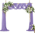 VACVELT Wedding Arch Draping Fabric, Lilac Chiffon, 1 Panel Sheer Drapes by VACVELT
