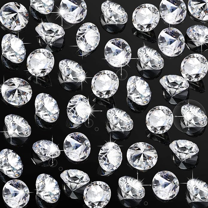 400 Pcs 0.8 Inch 20mm Clear Fake Diamonds Wedding Table Diamond Decor by MTLEE