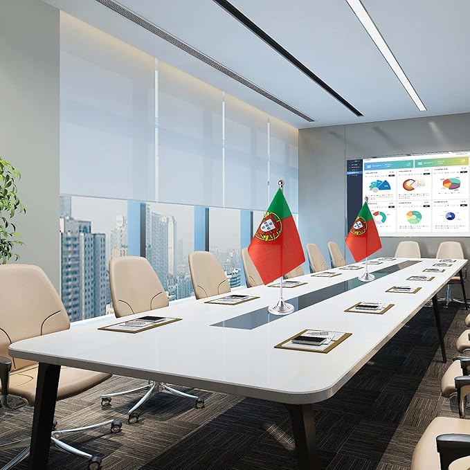 ZXvZYT 2 Pack Portugal flag Portuguese Table Flag Small Mini Portuguese Desk - Image 3