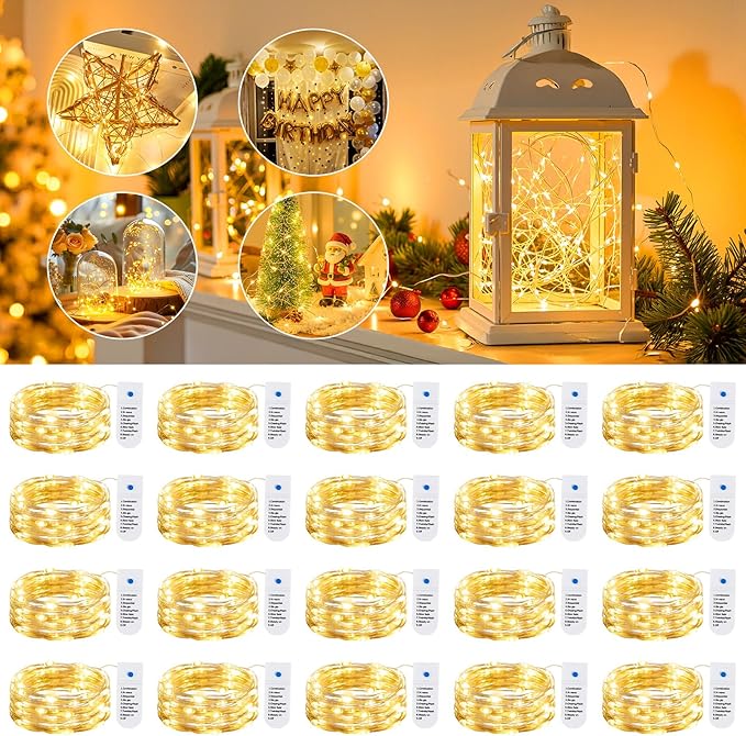 Minetom 20 Pack Fairy Lights Battery Operated String Lights, 8 Modes & Timer - Image 8