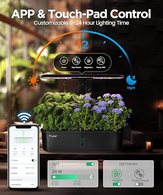 LETPOT LPH-Air Hydroponics Growing System Kits, APP & WiFi Controlled Smart - Image 3