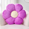 Purple Flower Pillow, 17.7" Flower Shaped Plush Decorative Throw Pillow by Kcvvcr