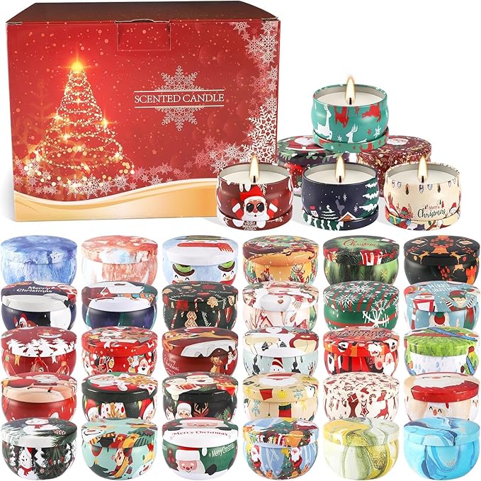 36 Pack Christmas Scented Candles Set - Image 5