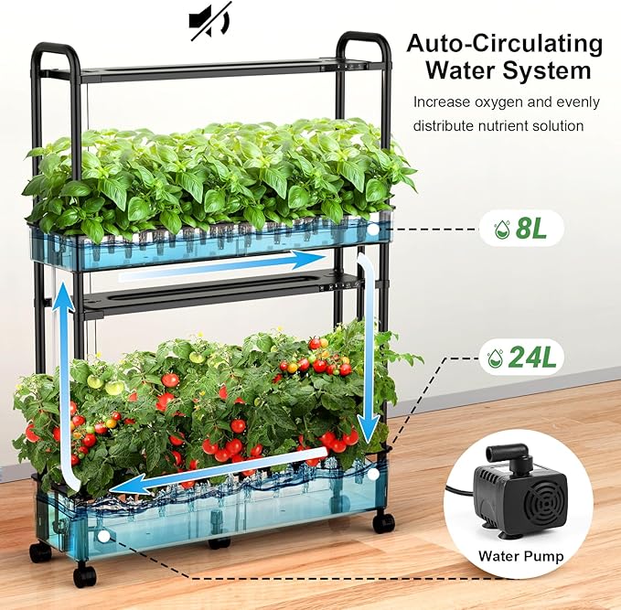 Large Hydroponics Growing System Kit, 60 Pods Vertical Hydroponic Garden - Image 3
