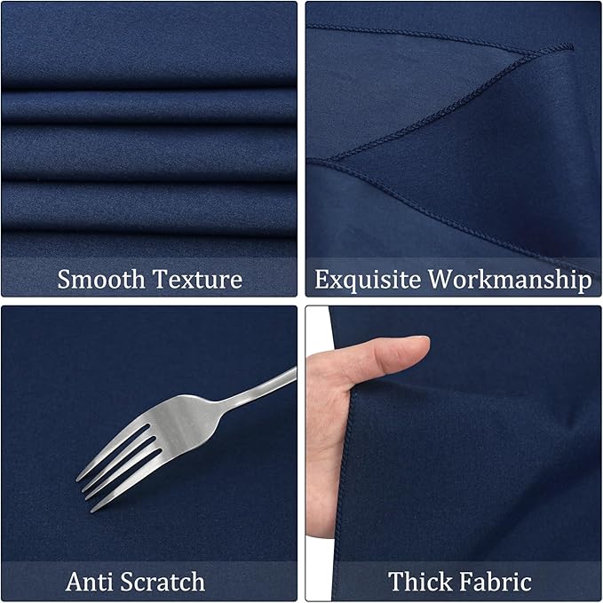 8 Pack Round Tablecloth 70 Inch Round Table Covers Bulk Washable Polyester - Image 3