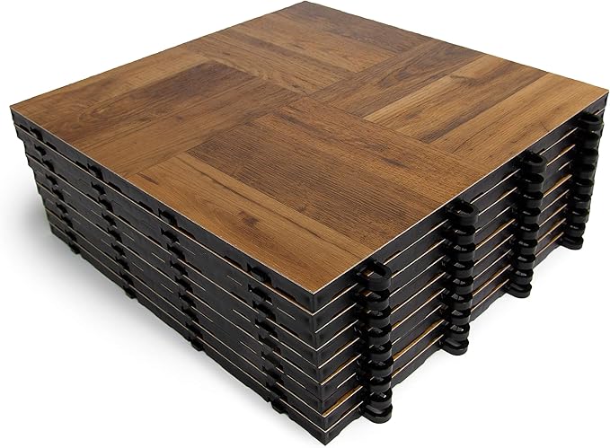 Big Floors 3X3DKOAKFLOOR Interlocking Lightweight Plastic Modular Dance Floor - Image 3