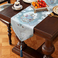 HeMiaor Chenille Luxury Table Runner Jacquard Textured Design by HeMiaor