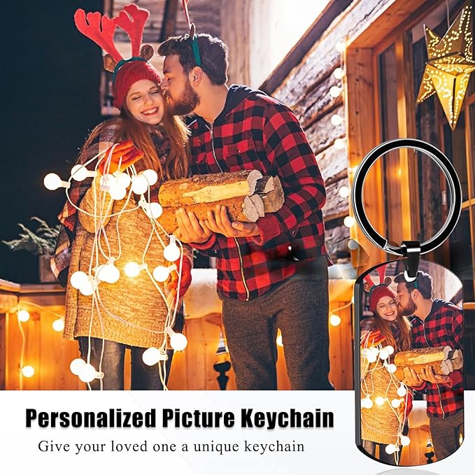 Custom Keychain with Picture, Personalized Keychain with Engraving Photo/Text - Image 4