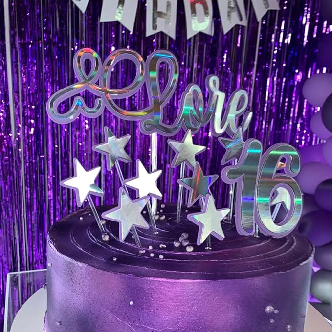 CANREVEL 2 Pack 3.3x8.2 Feet Purple Foil Fringe Backdrop Curtains, Tinsel - Image 8