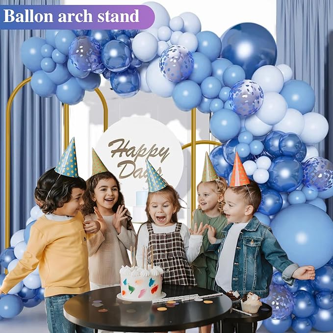 Hemmotop Metal Arch Backdrop Stand Set of 3, 6 ft/ 5 ft/ 4 ft Party Arch Stands - Image 3