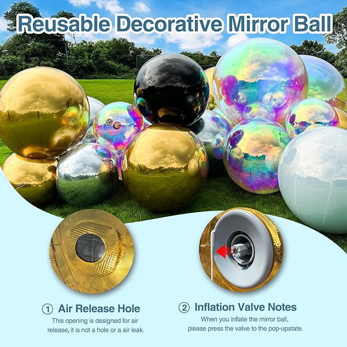 Inflatable Mirror Ball, Wedding Decor - Image 2