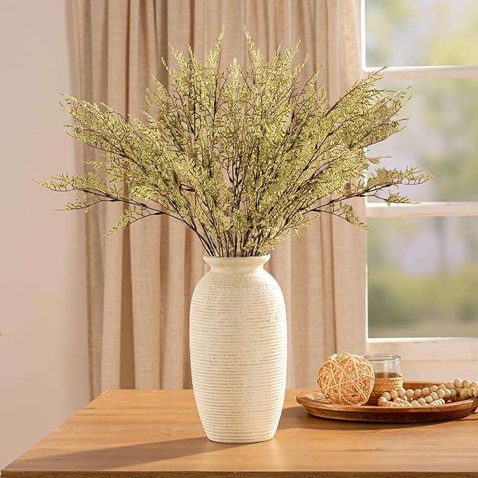 Ceramic Flower Vase, 12.5" Large Rustic Farmhouse Vases Home Decor Tall Pottery - Image 4